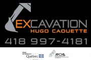 Excavation Hugo Caouette Lévis Québec
