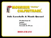 Julie Larochelle & Maude Quesnel ,CALFEUTRAGE BOIS-FRANC